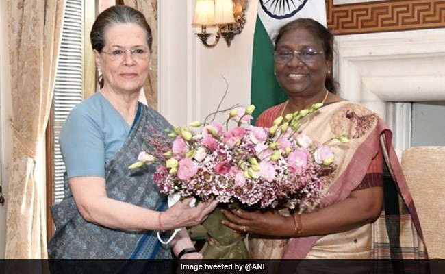 Why did Sonia Gandhi meet President Droupadi Murmu at Rashtrapati Bhavan?