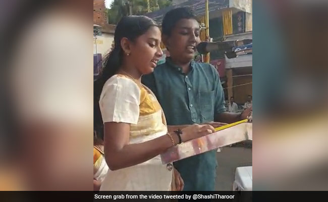 Video - "Moved By Unsolicited Praise": Shashi Tharoor On Song By Students