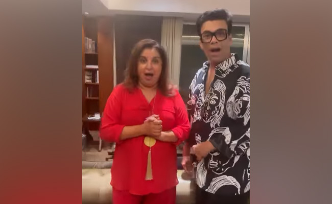 Farah Khan Trolls Karan Johar On His "Multi-Faced" Printed Shirt. See Post