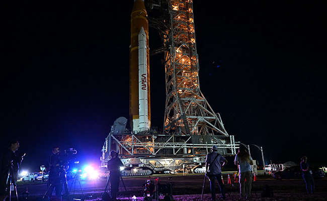 NASA's New Giant Rocket Arrives At Launchpad For Flight To The Moon