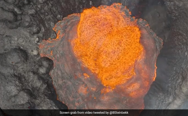 Watch: Lava Eruption Inside A Volcano Captured By Drone
