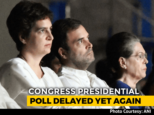 Polls For Congress Chief Delayed Again, Party Cites "Inauspicious Period"