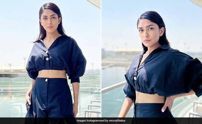 Mrunal Thakur Adds An Extra Edge To Co-Ords With Chunky Ankle Boots