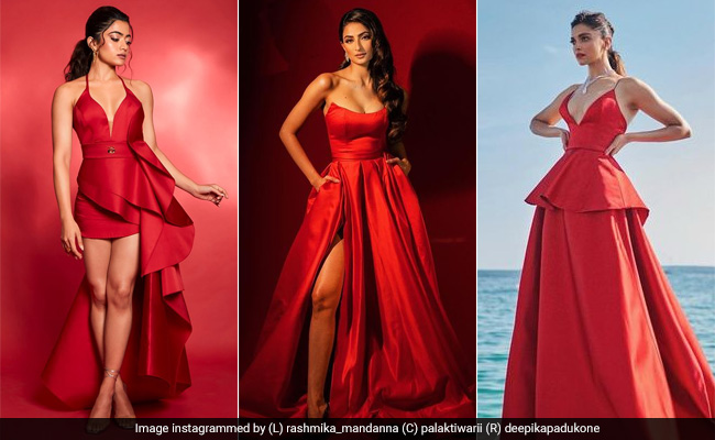 Palak Tiwari, Deepika Padukone, Rashmika Mandanna Show Us How to Wear Classic Red Stylishly