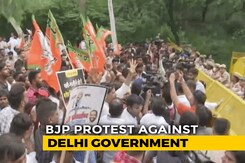 BJP Stages Protest Outside Arvind Kejriwal's House BJP Stages Protest Outside Arvind Kejriwal's House