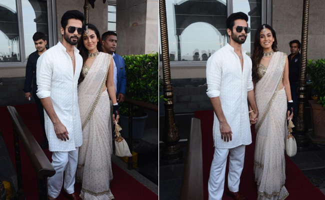 Shahid Kapoor And Mira Rajput Redefine Ethnic Elegance In Stunning White And Gold Ensembles