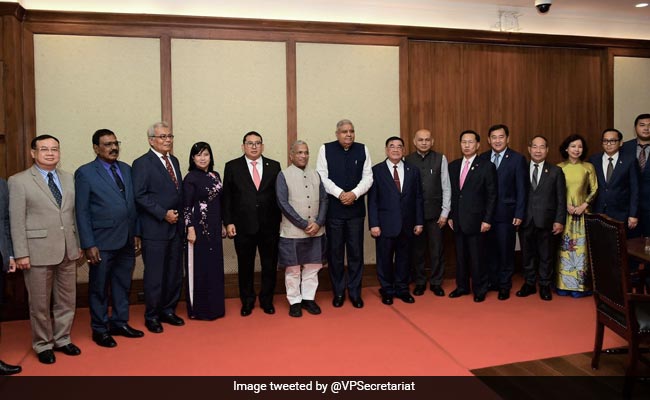 Delegation Of ASEAN Parliamentarians Meets Vice President Jagdeep Dhankhar