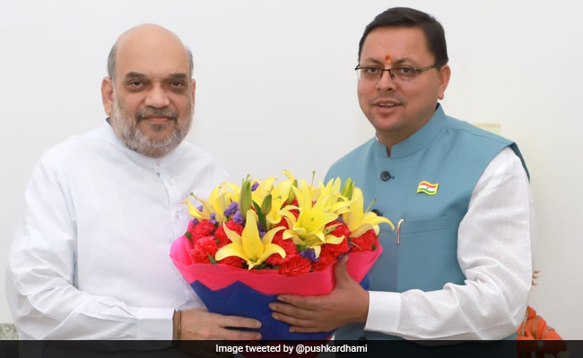 Uttarakhand Chief Minister Meets Home Minister Amit Shah In Delhi