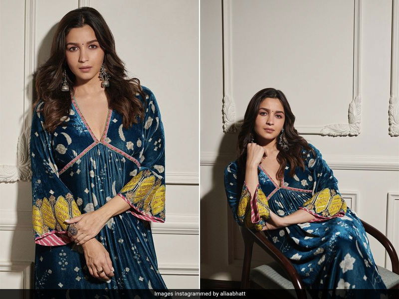Alia Bhatt Is A Sight To Behold In A Stunning Blue Kurta And Palazzo Pants