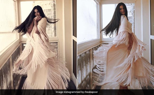 Rhea Kapoor's Fringed White Kaftan Equal Parts Breezy, Equal Parts Fun Festive Fashion