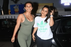 Neha-Aisha Sharma Spotted In The City Neha-Aisha Sharma Spotted In The City