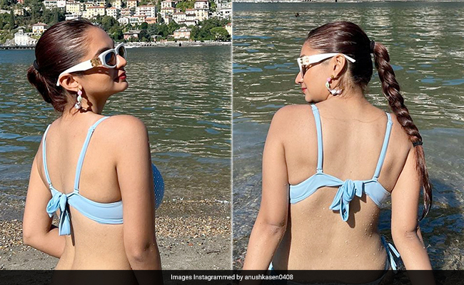 When Anushka Sen Is "Chilling In Como", She Does It In A Pretty Pastel Blue Swimsuit
