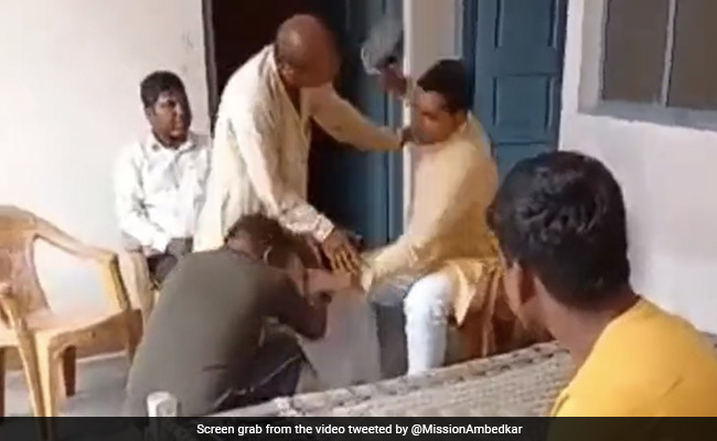 On Camera, Dalit Man Beaten With Slippers In UP. Village Head Arrested