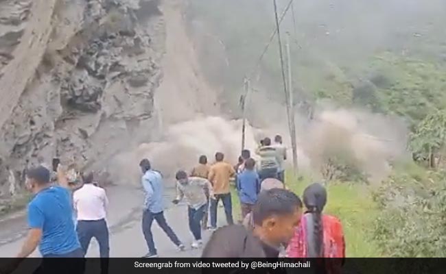 Landslide Blocks National Highway In Himachal Pradesh's Kinnaur