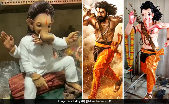 Ganesh Chaturthi 2022: Ganesha Idols Inspired By Allu Arjun's <i>Pushpa</i> And Rajamouli's <i>RRR</i> - Pics
