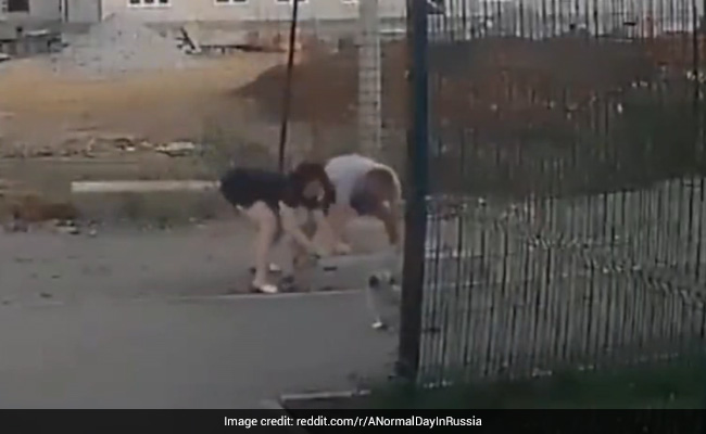 Watch: Man Jumps Into Drain To Save Son Who Fell Into It While Playing