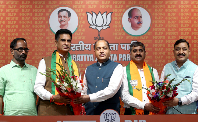 2 Congress MLAs From Himachal Join BJP Months Ahead Of Poll 2 Congress MLAs From Himachal Join BJP Months Ahead Of Poll