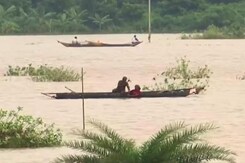 Heavy Flow In Mahanadi River In Odisha Amid Continuous Rainfall Heavy Flow In Mahanadi River In Odisha Amid Continuous Rainfall