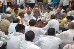 Slogans Slam BJP MP At Big Noida Meet For Politician Filmed Abusing Woman Slogans Slam BJP MP At Big Noida Meet For Politician Filmed Abusing Woman