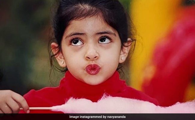 Navya Naveli Nanda In A Throwback Gold. Pic Courtesy - Abhishek Bachchan