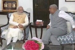 PM Modi Meets Vice President-Elect Jagdeep Dhankhar To Congratulate PM Modi Meets Vice President-Elect Jagdeep Dhankhar To Congratulate