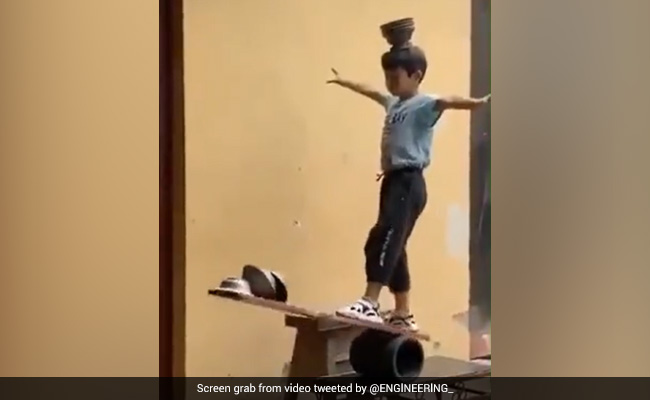 Viral Video: Little Boy's Mind-Blowing Balancing Trick Stuns Internet