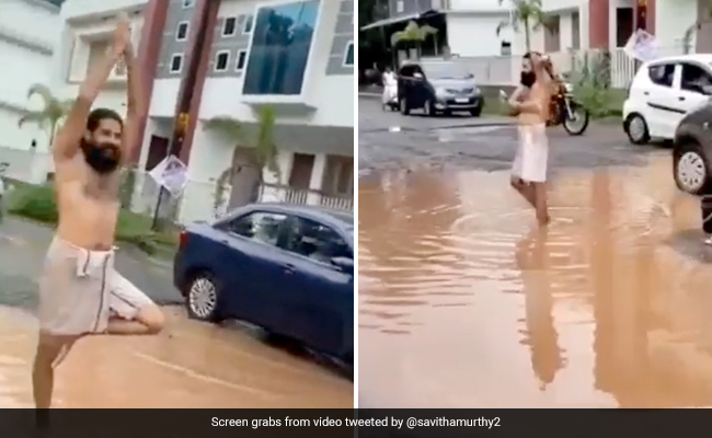On Camera, Man Takes Bath In Pothole To Protest Against Poor Roads In Kerala