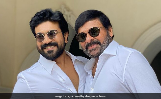 Chiranjeevi And Son Ram Charan In A "Two Legends, One Family" Pic