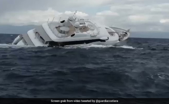 Video Shows Dramatic Moment 40-Metre Yacht Sinks Off The Coast Of Italy