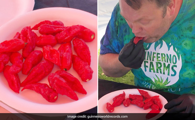 Watch: Man In US Breaks Guinness World Record After Eating 17 Ghost Peppers In One Minute