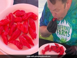Watch: Man In US Breaks Guinness World Record After Eating 17 Ghost Peppers In One Minute Watch: Man In US Breaks Guinness World Record After Eating 17 Ghost Peppers In One Minute