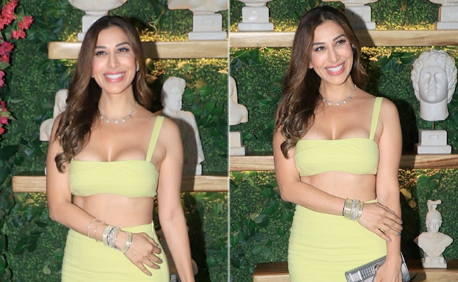 Sophie Choudry Ensures There Is No Room For Gloom With Her Chic Lime Co-Ord Set Around