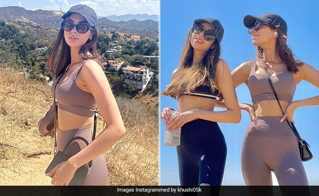 It Is Difficult Not To Love Khushi Kapoor's Dusty Brown Monochrome Athletic Look