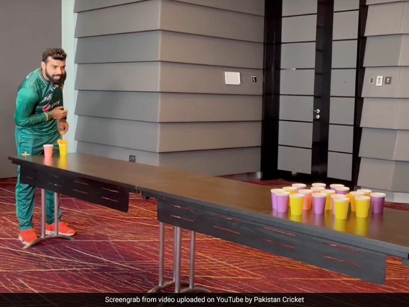 Watch: Pakistan Batters Nails Ping Pong Challenge During Asia Cup Shoot