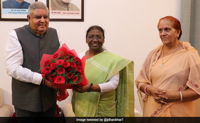 President Droupadi Murmu Wishes Jagdeep Dhankhar After Win In Veep Poll