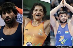 Wrestling Hat-Trick: Bajrang Punia, Sakshi Malik And Deepak Punia Win Gold Wrestling Hat-Trick: Bajrang Punia, Sakshi Malik And Deepak Punia Win Gold