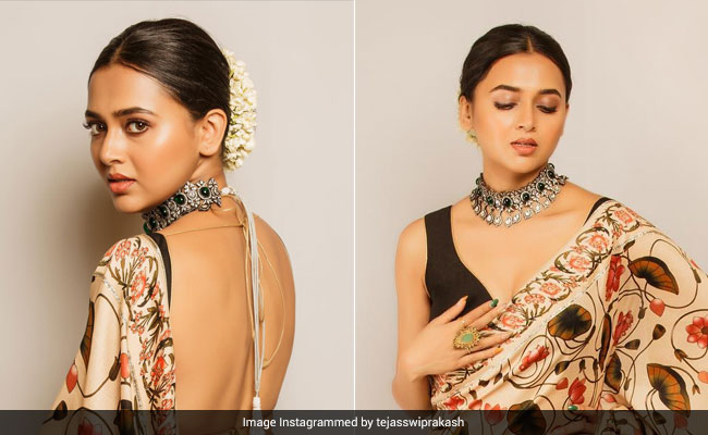 Tejasswi Prakash Doesn't Need Flowery Compliments, Her Floral Saree Speaks For Itself
