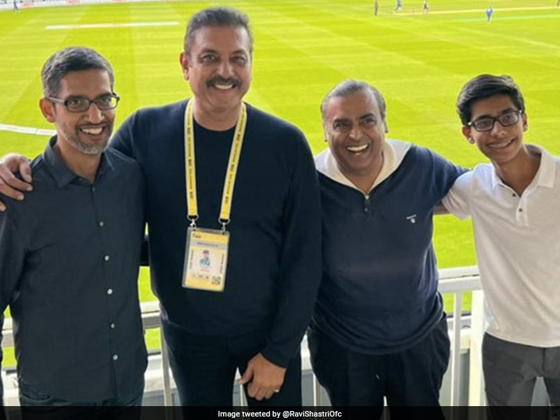गूगल के CEO और मुकेश अंबानी के साथ रवि शास्त्री ने लॉर्ड्स में खिंचवाई तस्वीर, केविन पीटरसन ने ऐसे किया रिएक्ट