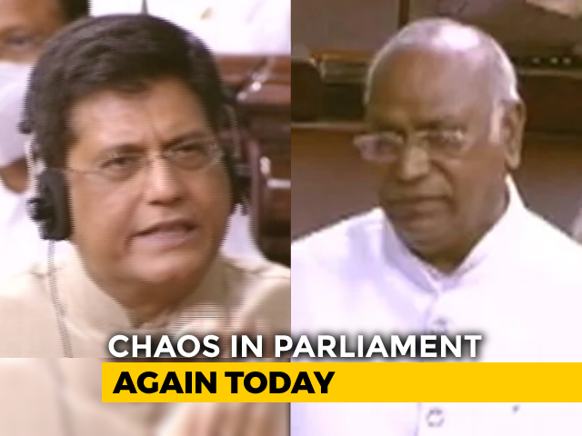 Congress's M Kharge vs Minister Piyush Goyal In Parliament Over Probe Agency Summons