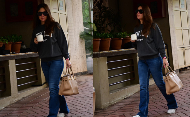 Kareena Kapoor Goes Comfy Chic In A Sweatshirt And Jeans With Her Hermes Kelly Handbag