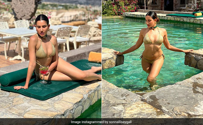 Sonnalli Seygall Can Make Even A Shimmery Swim Set Work With Her Traditional Trinkets
