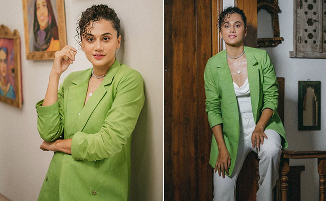 Pantsuits Get A Green Signal From Taapsee Pannu In A Chic New Look