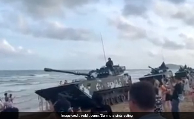 China Deploys Tanks On Xiamen City Beach, Internet Says "Show Of Force More For Civilians"