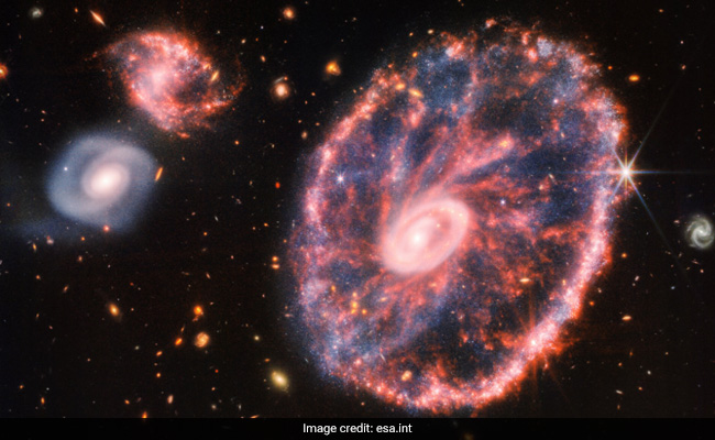 James Webb Telescope Captures Stunning Images Of Cartwheel Galaxy