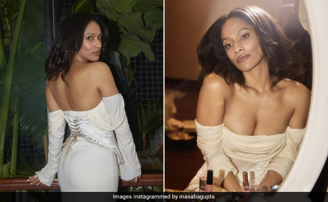 In A Lace-Up Corset And White Column Skirt, Masaba Gupta Can Make An Impact Without Any Colour Needed