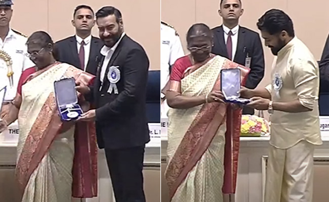 National Film Awards: Suriya And Ajay Devgn Receive Their Best Actor Prizes