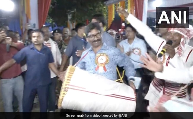 Watch: Jharkhand Chief Minister Plays Drum At Tribal Harvest Festival