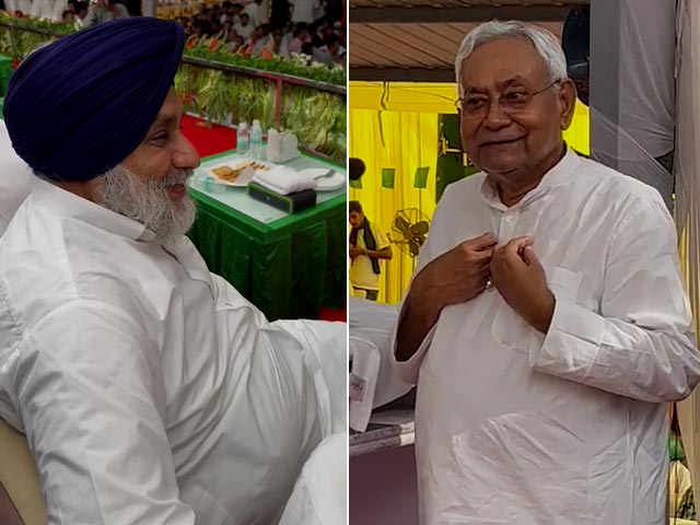Watch: Nitish Kumar's Appeal To Sukhbir Badal For 2024, And His Reaction