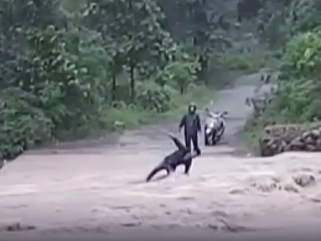 उत्तराखंड में उफनती नदी को पार करते हुए बह गया व्यक्ति