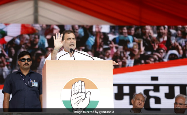 Rahul Gandhi's "Hate Rising" Attack On BJP At Mega Congress Rally